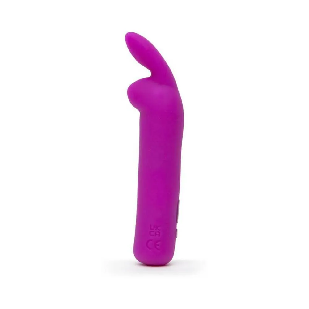 Happy Rabbit Rechargeable Silicone Bullet Vibrator With Ears Purple