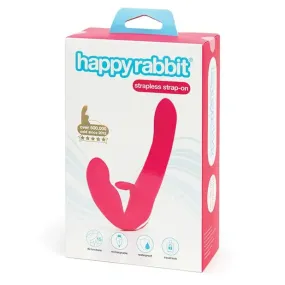 Happy Rabbit Strapless Strap On Rabbit Vibe - Pink