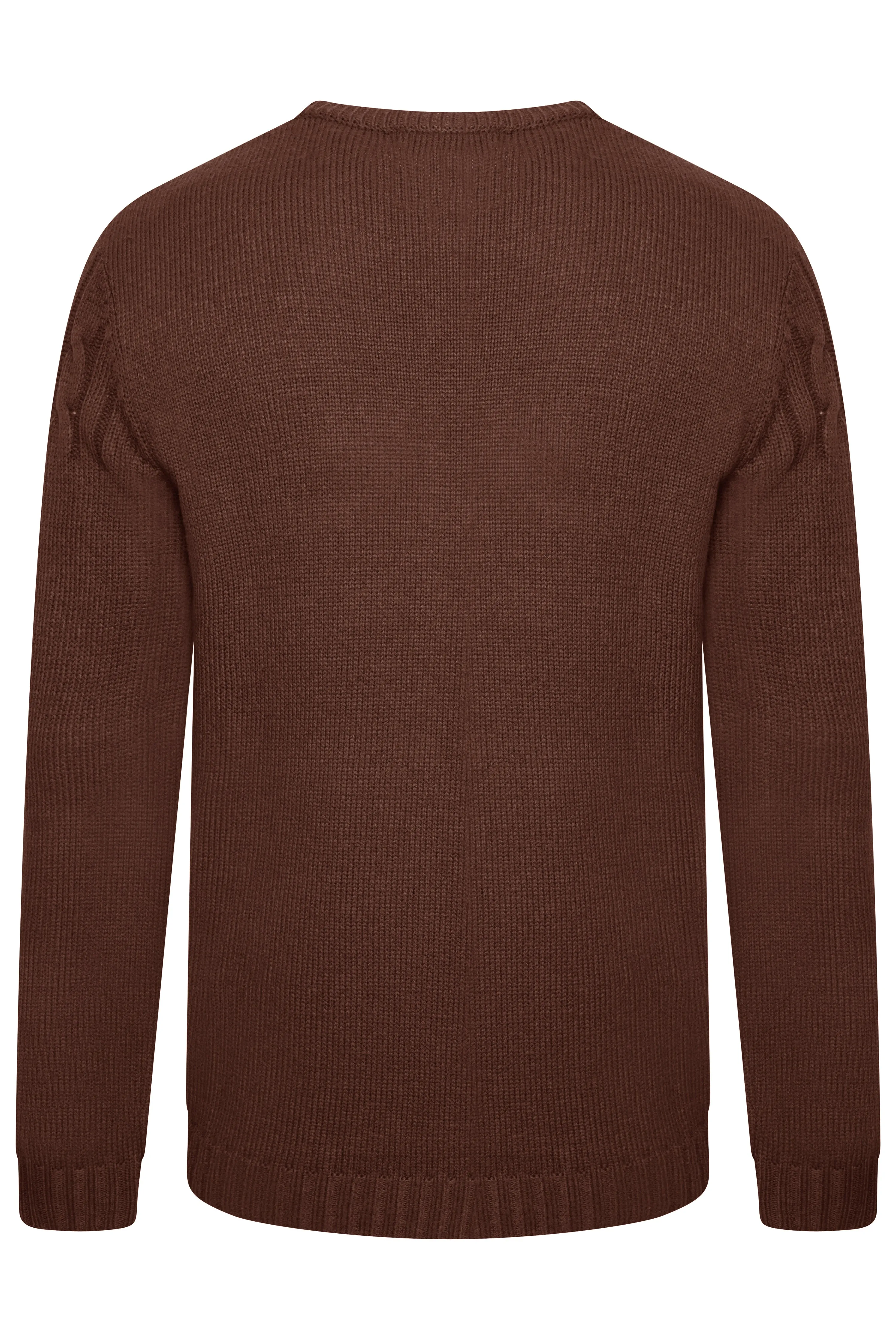 Haydn Knitted Crew Neck Chocolate Jumper