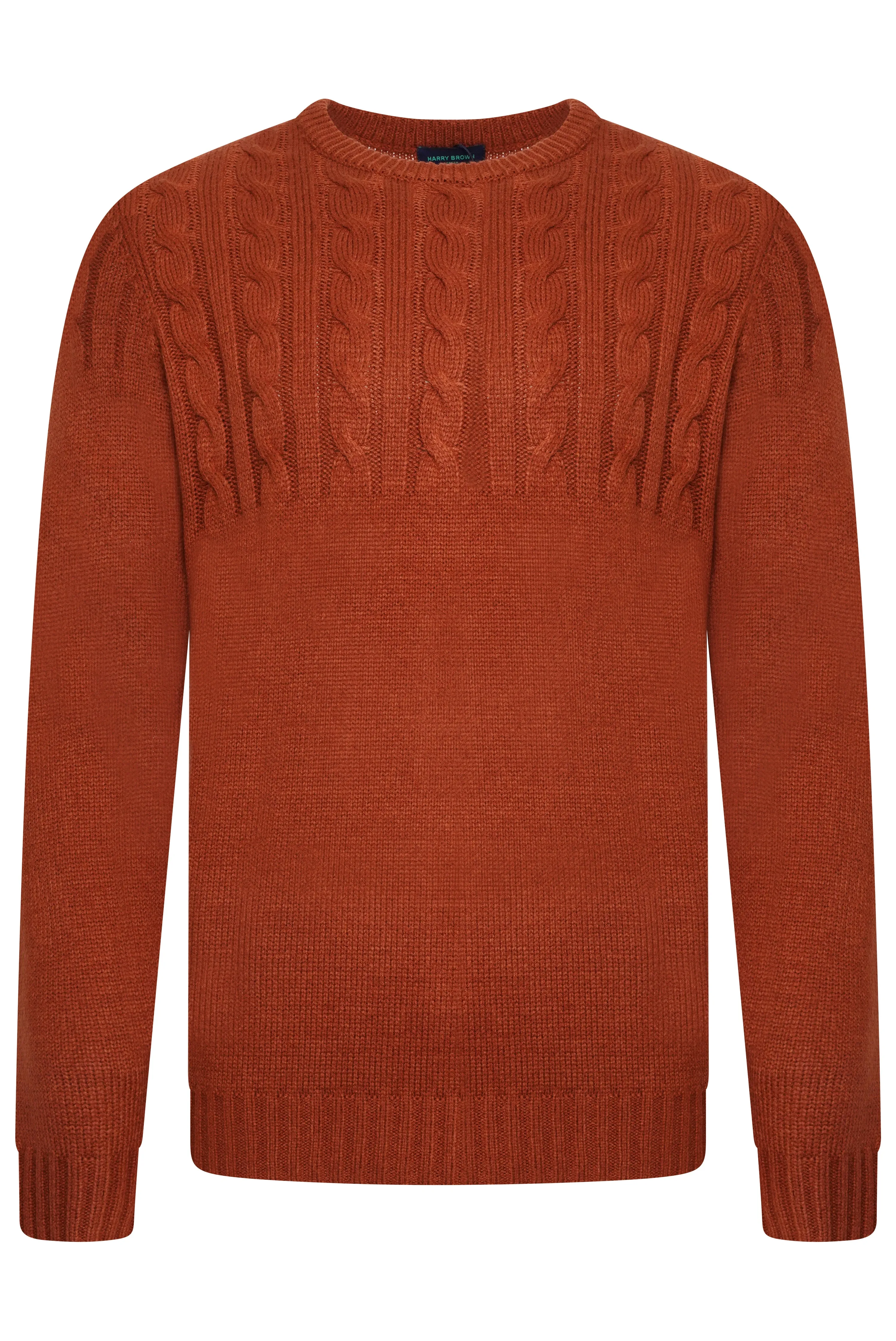 Haydn Knitted Crew Neck Terracotta Jumper