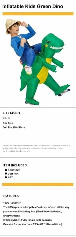 Inflatable Costume Dinosaur