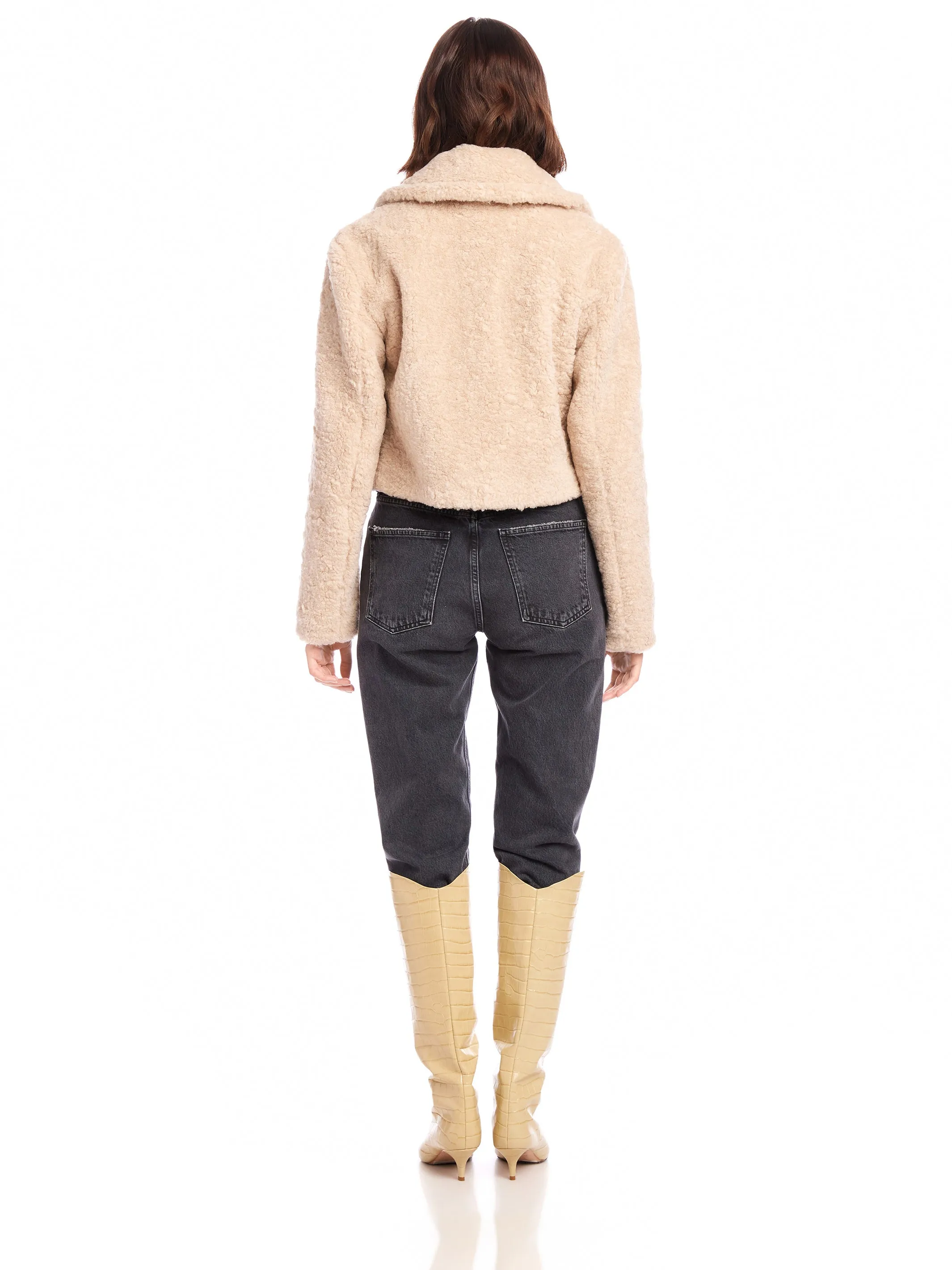 Iva Cropped Sherpa Jacket