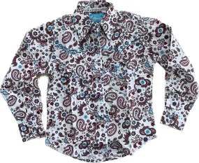 Kid's Mosaic Paisley Snap-Up Shirt