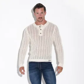 Knitted Stripe Henley