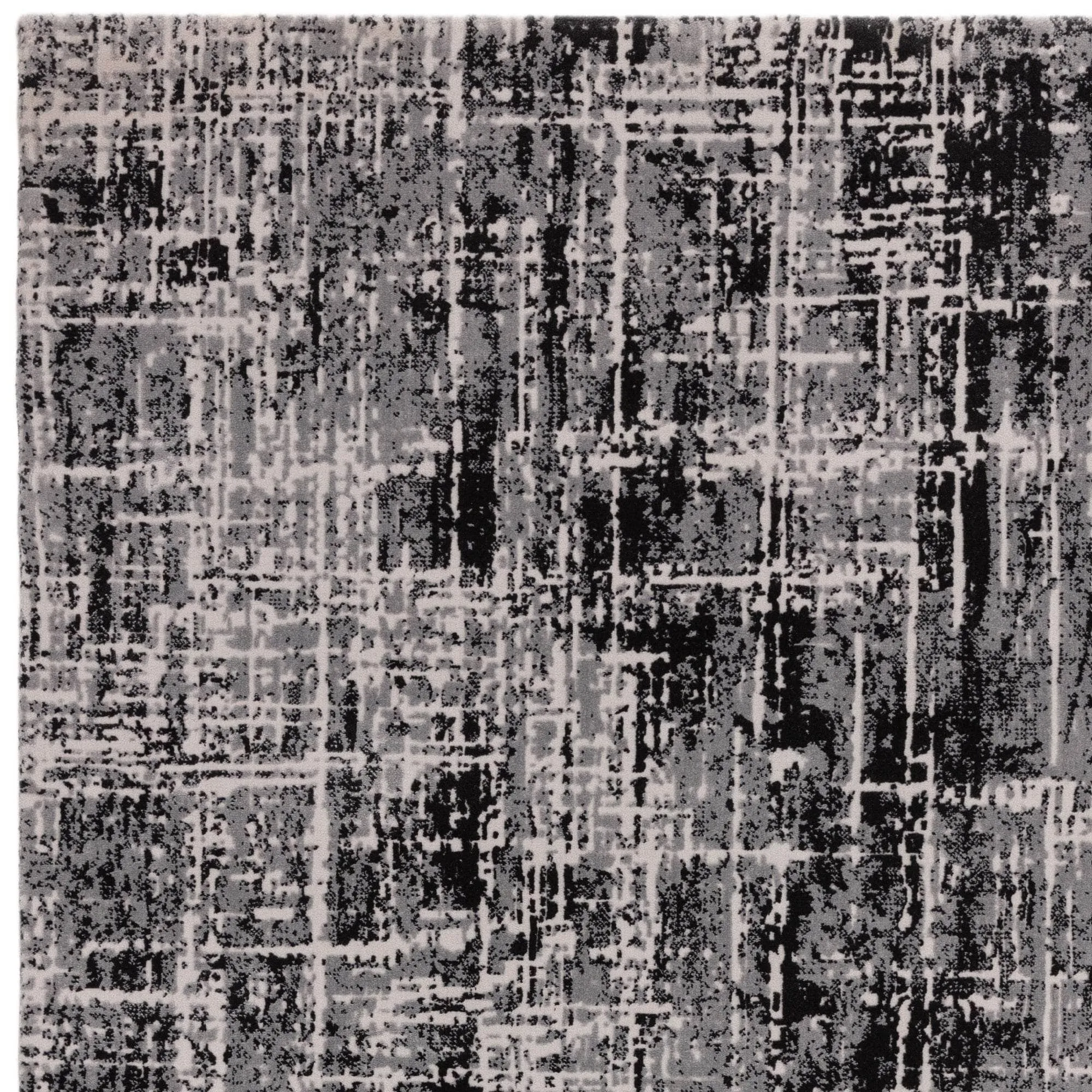 Kuza Black Abstract Rug - Multiple Sizes