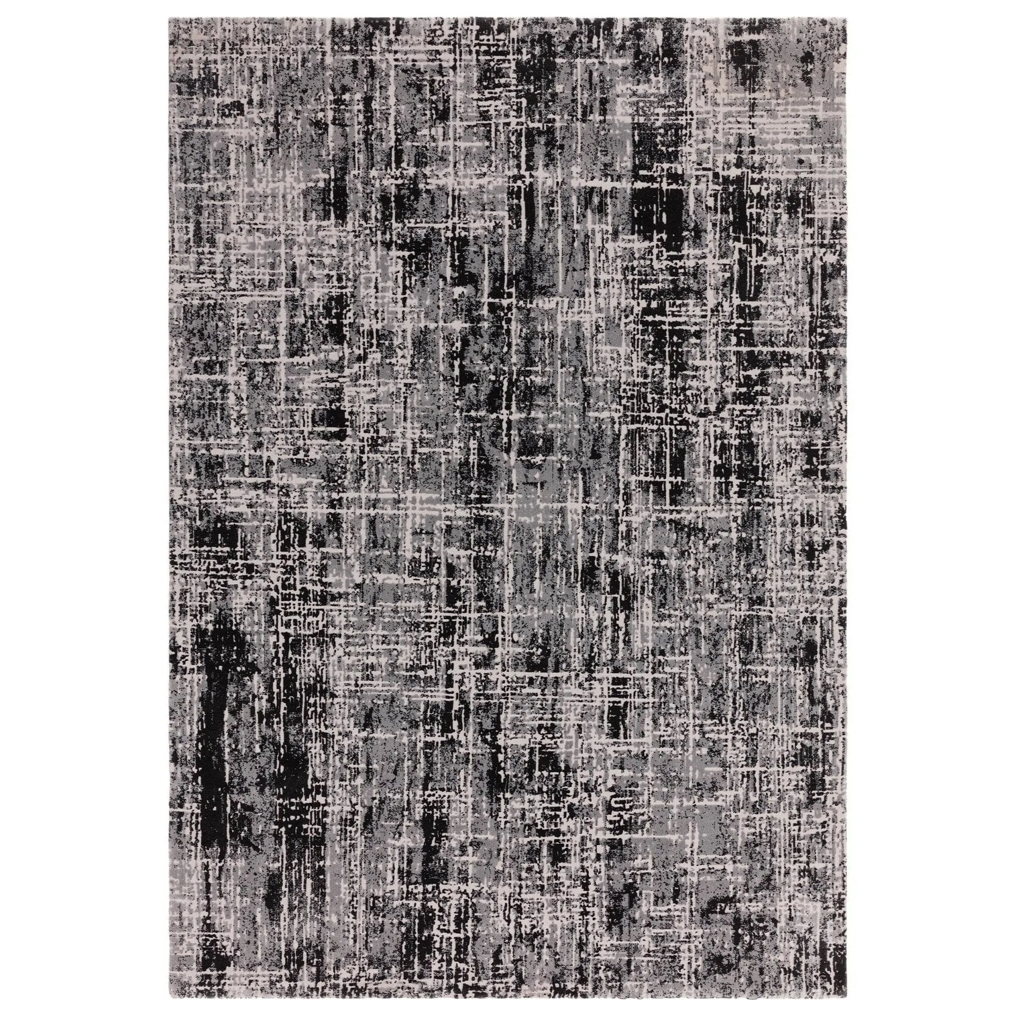 Kuza Black Abstract Rug - Multiple Sizes