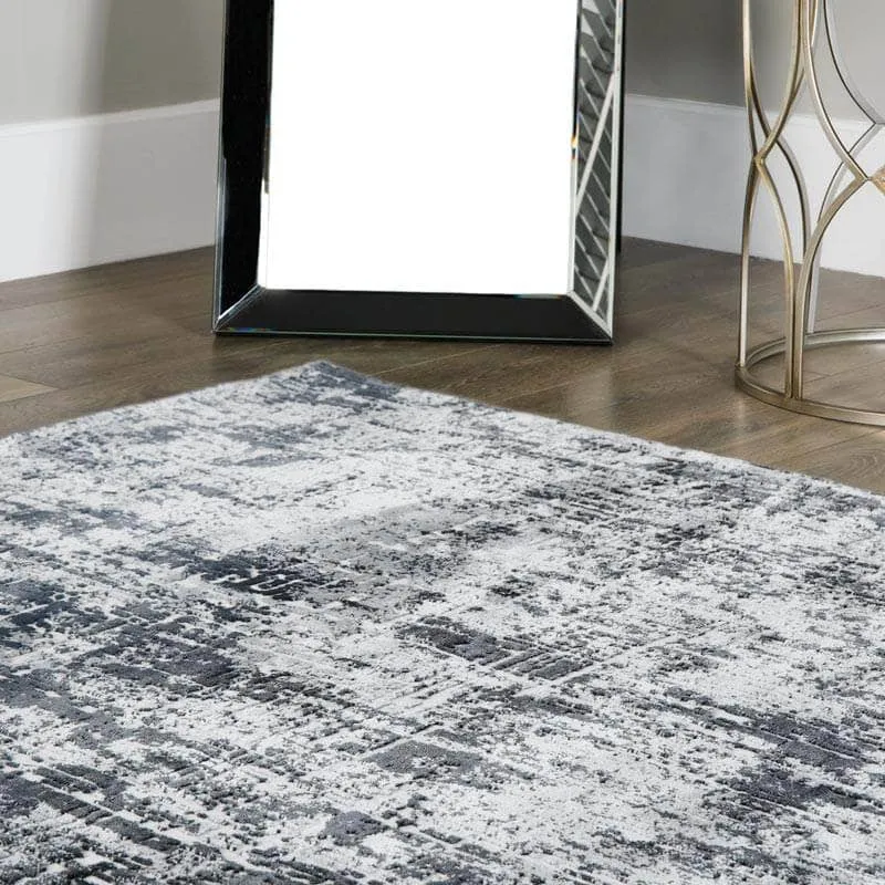 Kuza Black Abstract Rug - Multiple Sizes