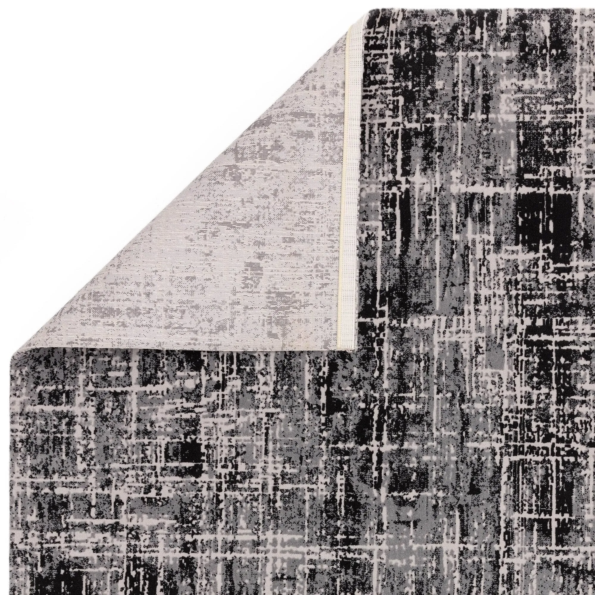 Kuza Black Abstract Rug - Multiple Sizes