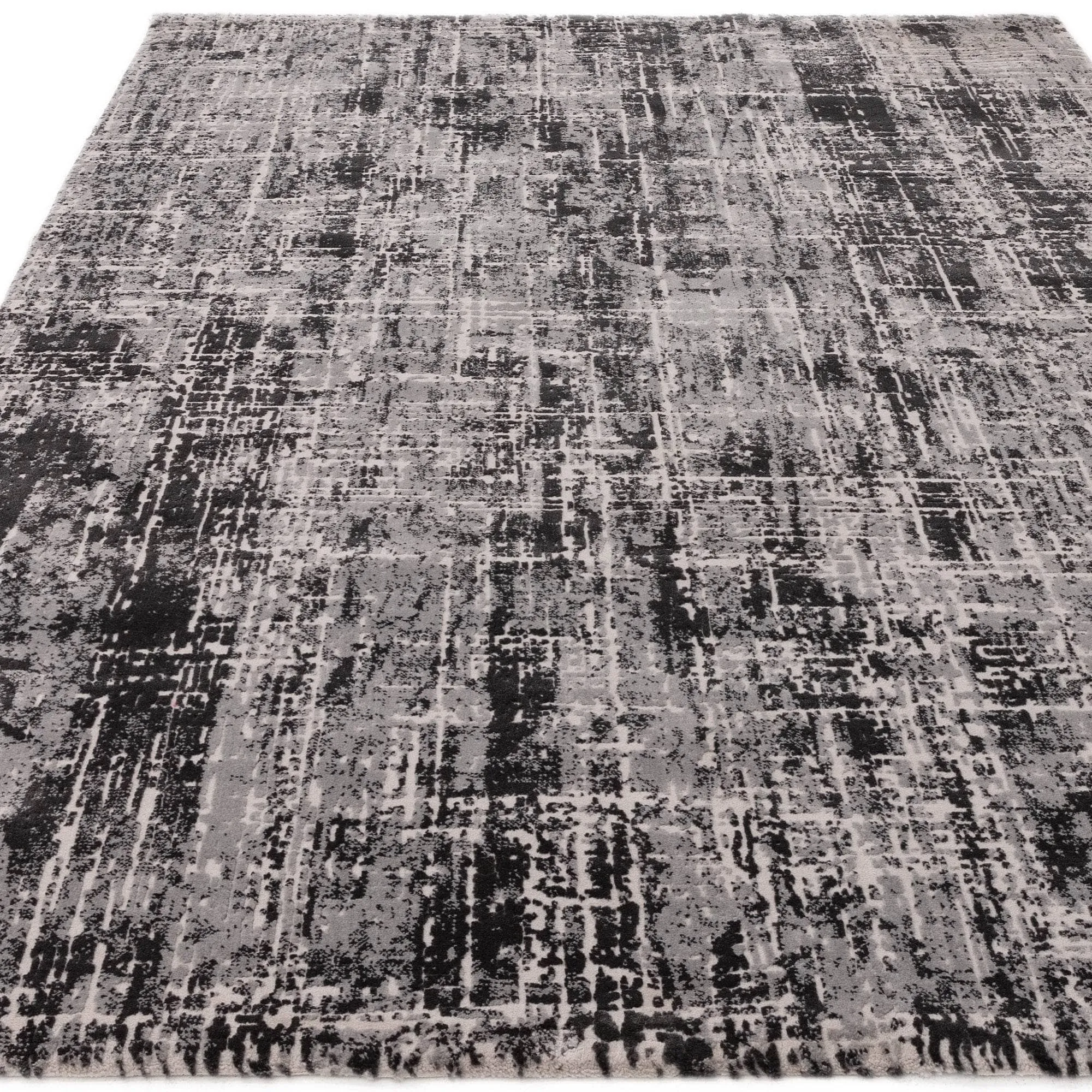 Kuza Black Abstract Rug - Multiple Sizes