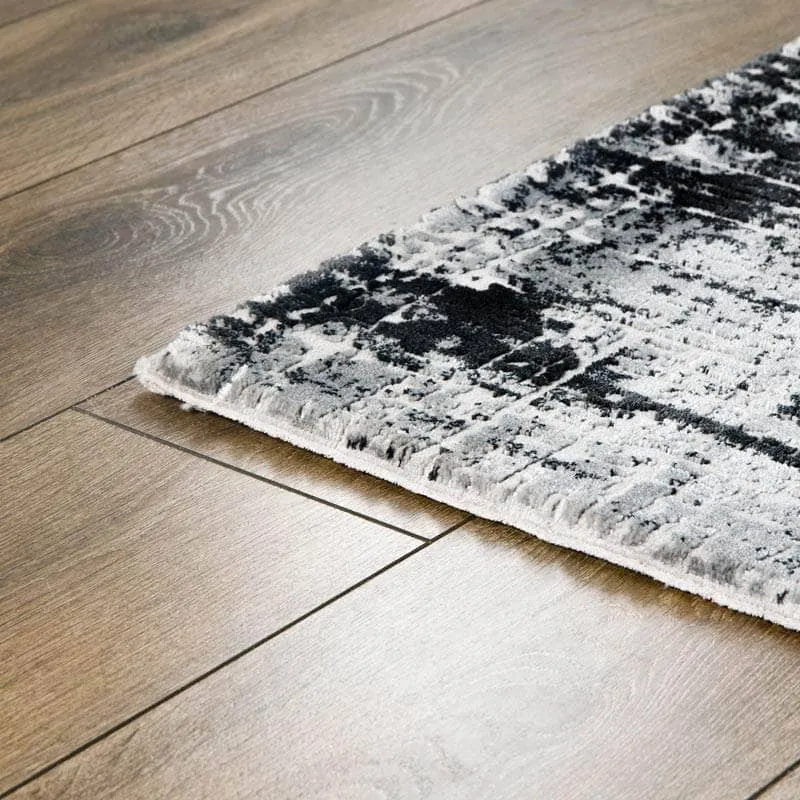 Kuza Black Abstract Rug - Multiple Sizes