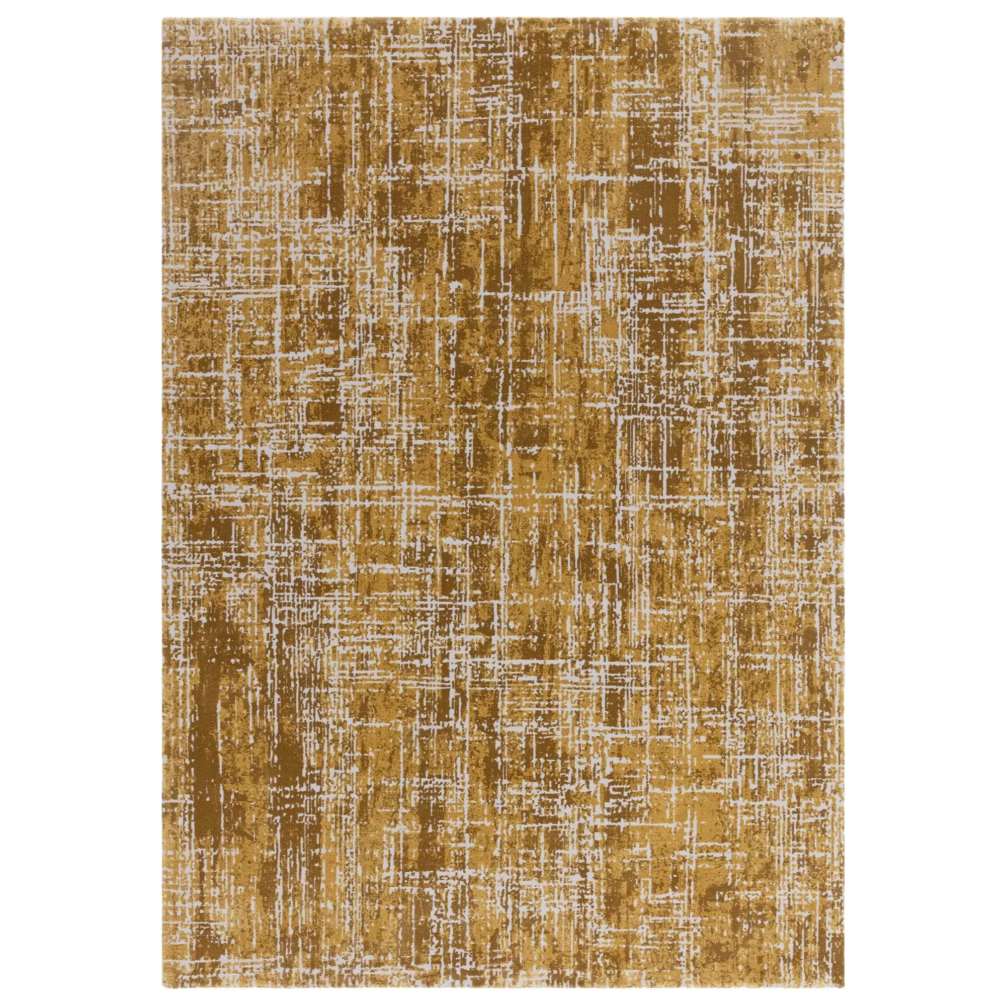 Kuza Gold Abstract Rug - Multiple Sizes