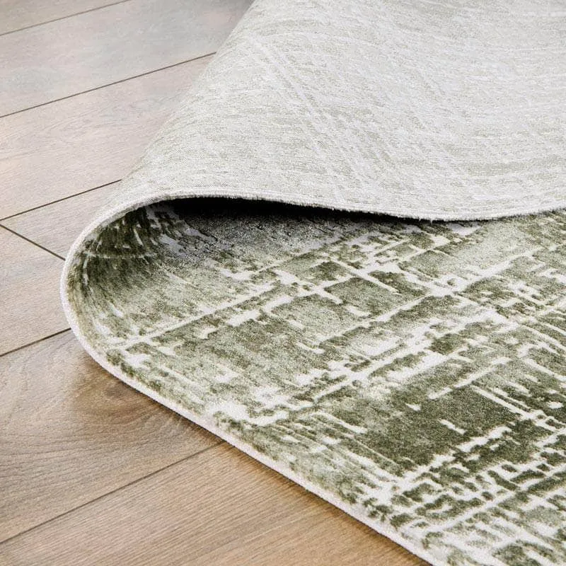 Kuza Green Abstract Rug - Multiple Sizes