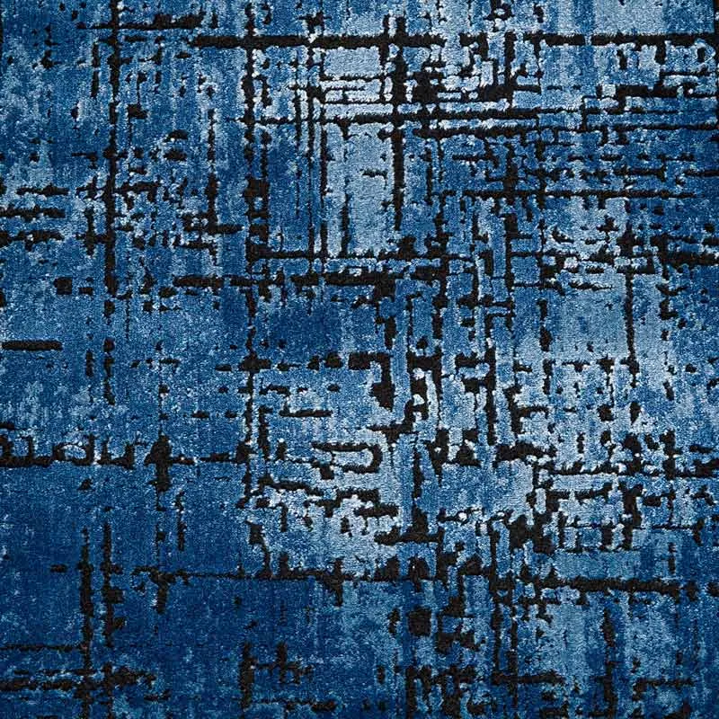 Kuza Navy Abstract Rug - Multiple Sizes