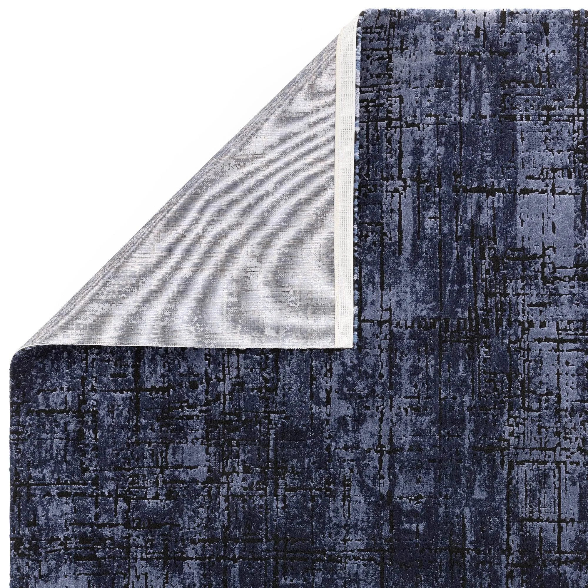 Kuza Navy Abstract Rug - Multiple Sizes