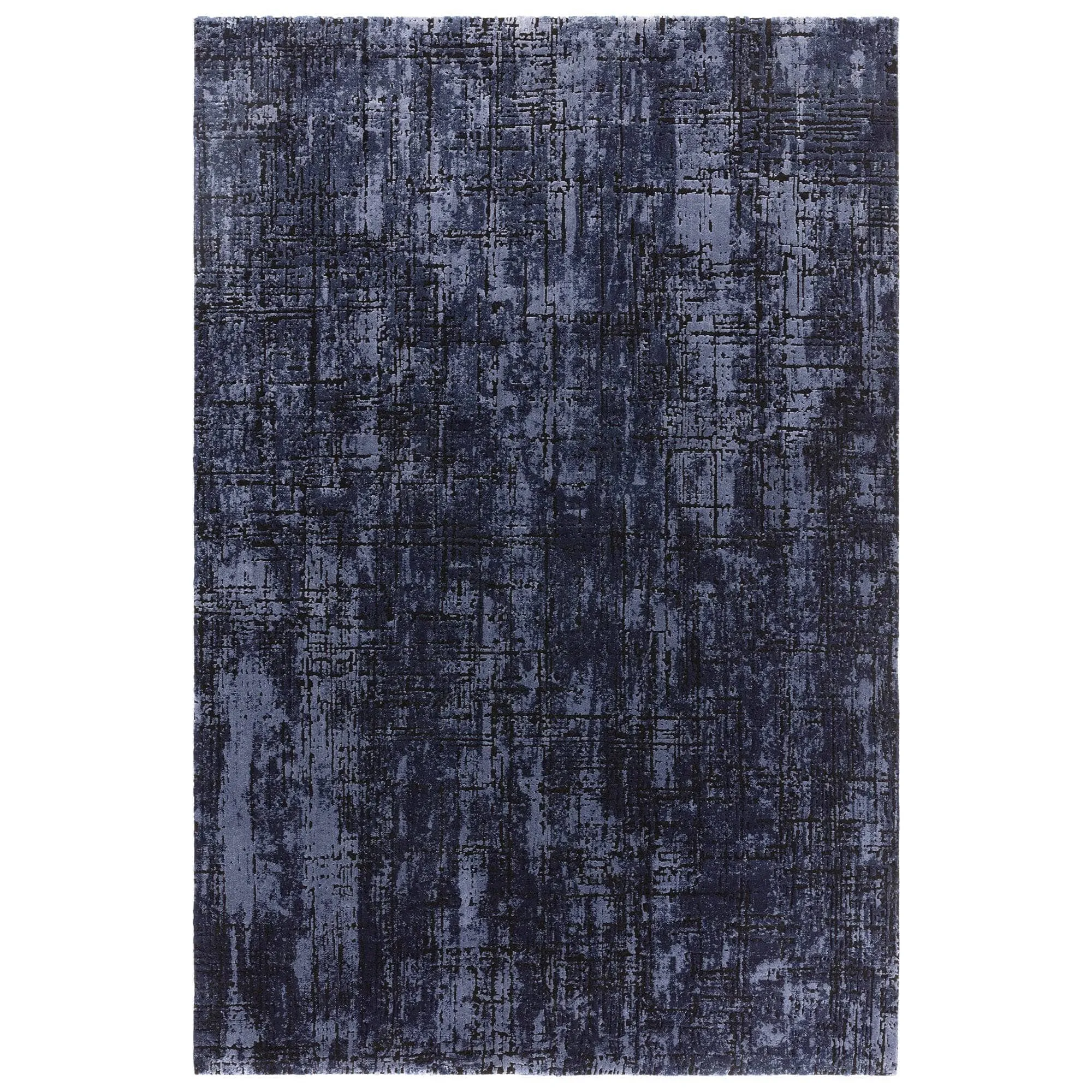 Kuza Navy Abstract Rug - Multiple Sizes