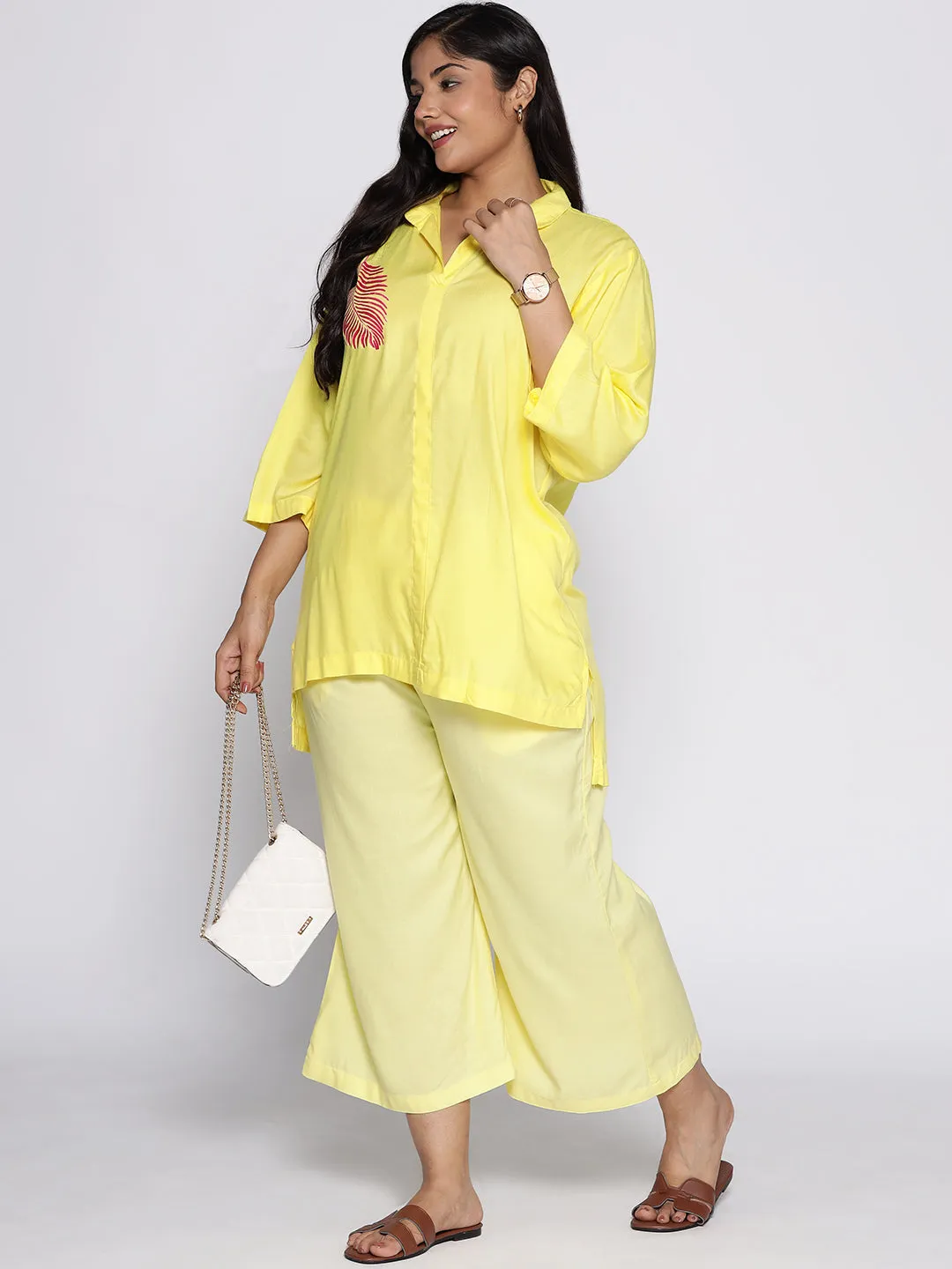 Lemon Rayon Culottes