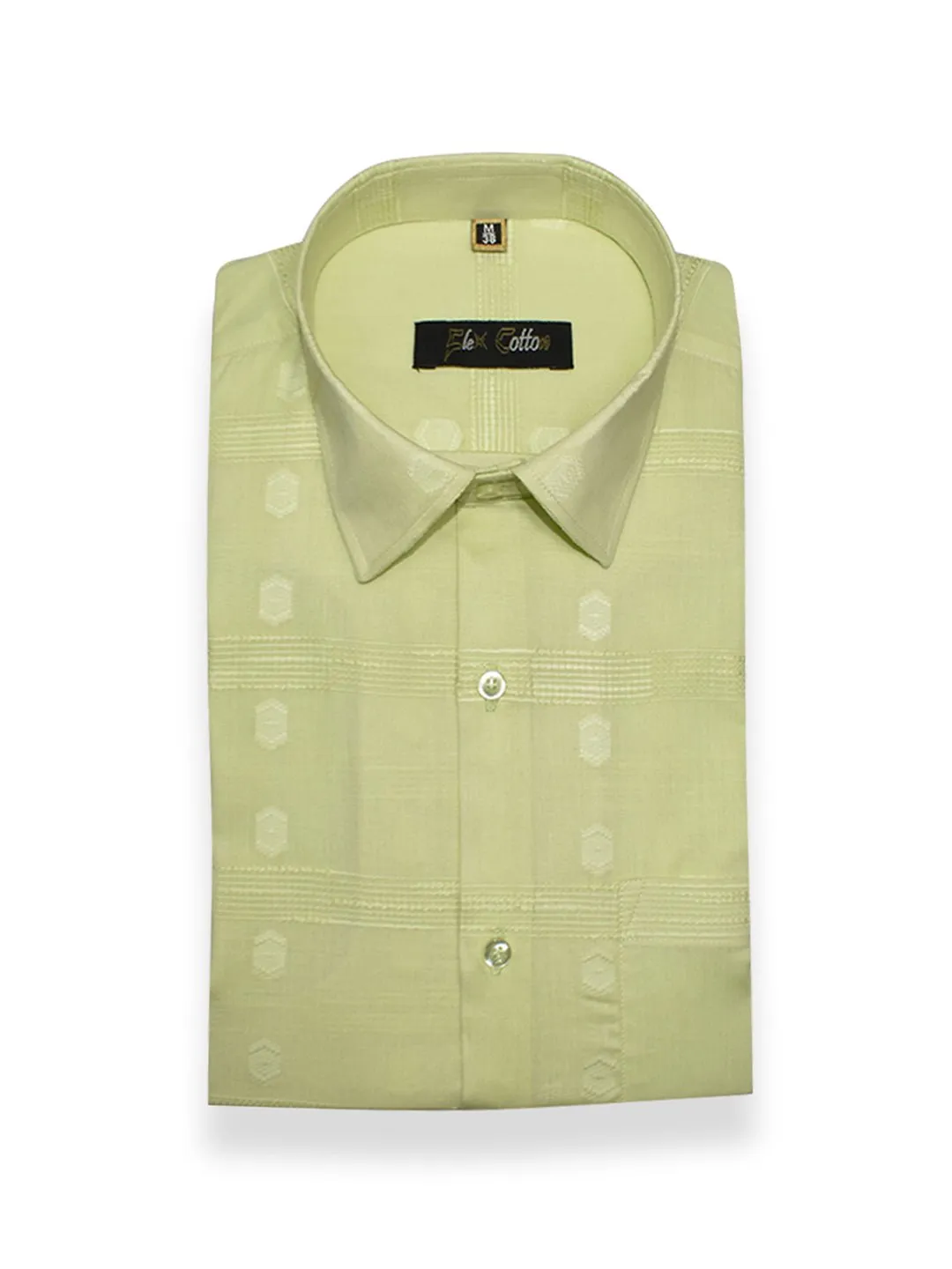 Light Green Color Cotton Embroidery Butta Patta Shirts For Men’s