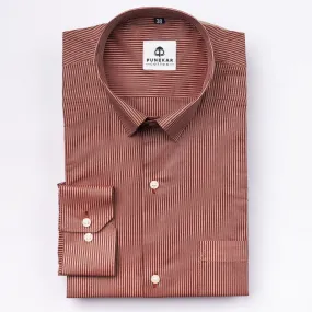 Light Red Color Lining Paper Cotton Shirts For Men