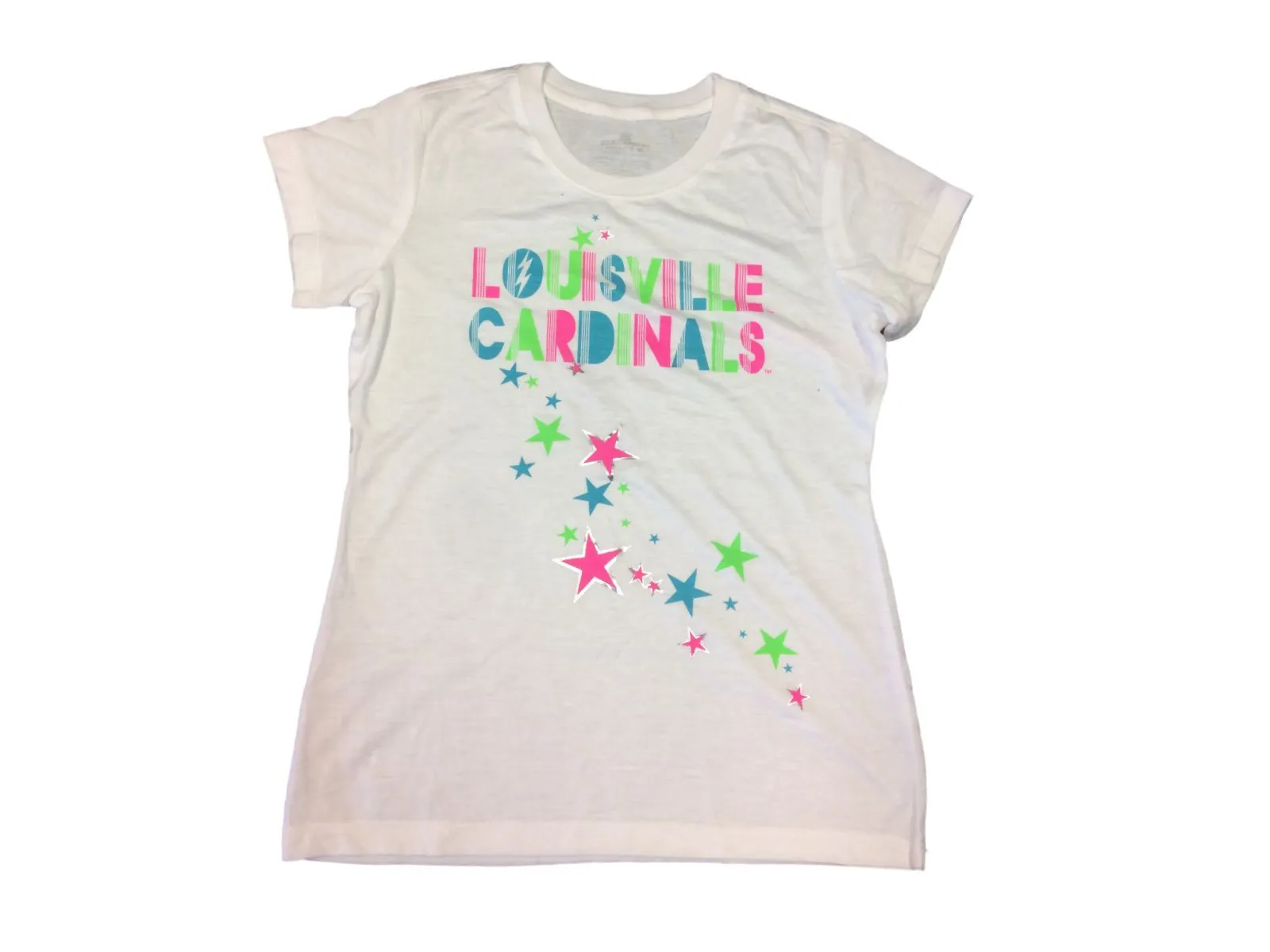 Louisville Cardinals Colosseum GIRLS Neon SS T-Shirt & Athletic Shorts Set (M)