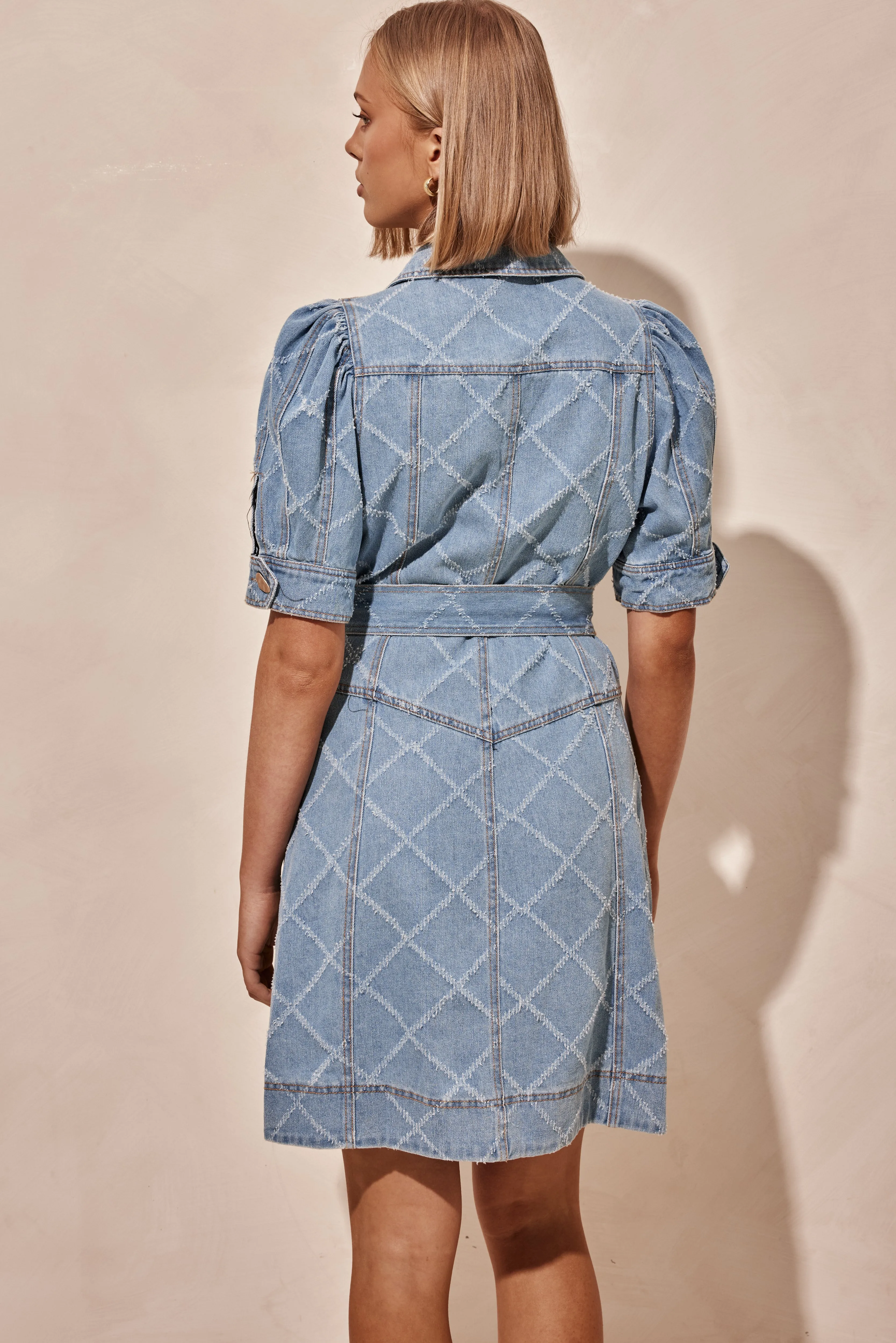 Lyra Denim Dress (Blue)