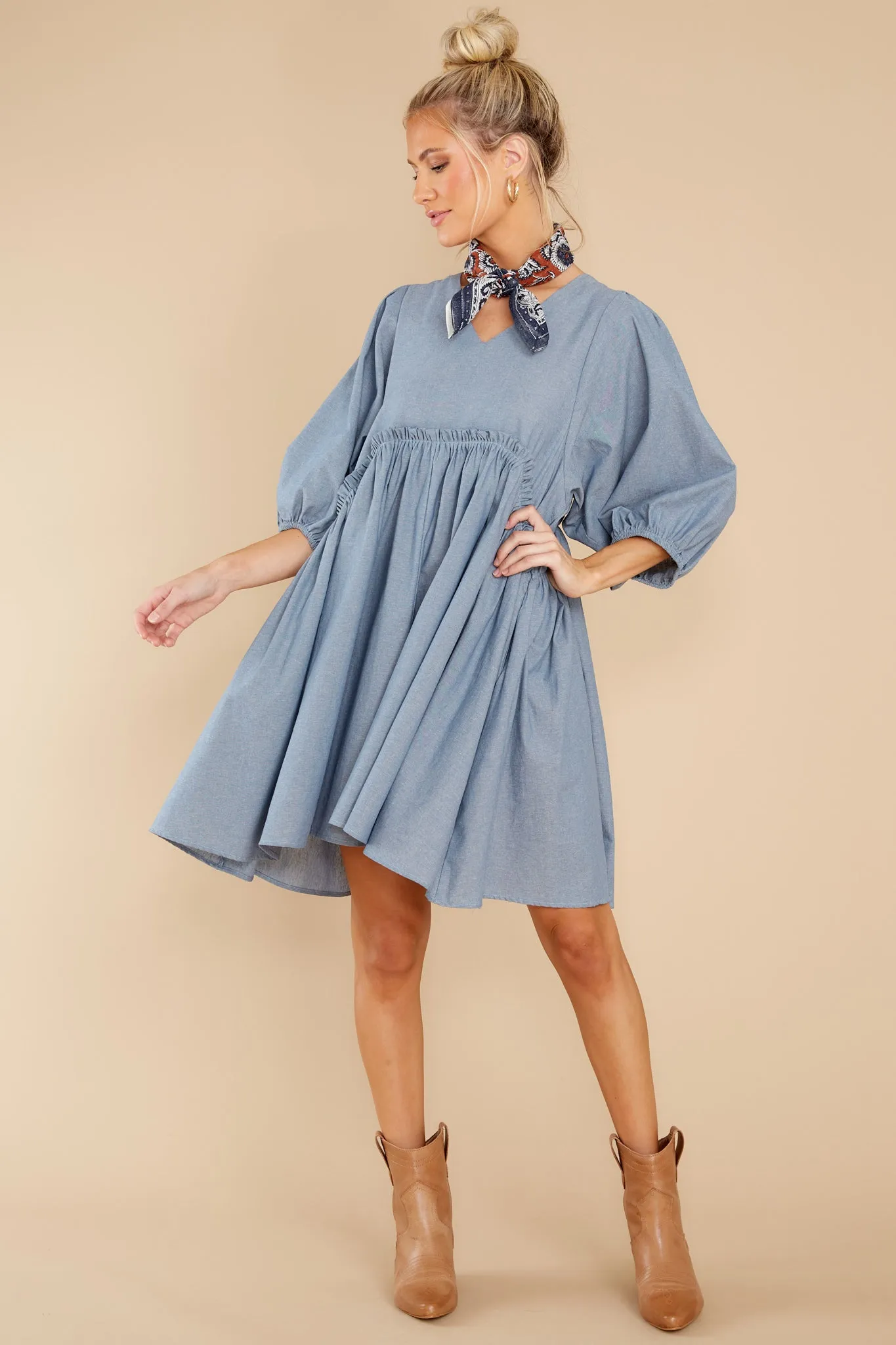 Magical Nights Light Chambray Dress