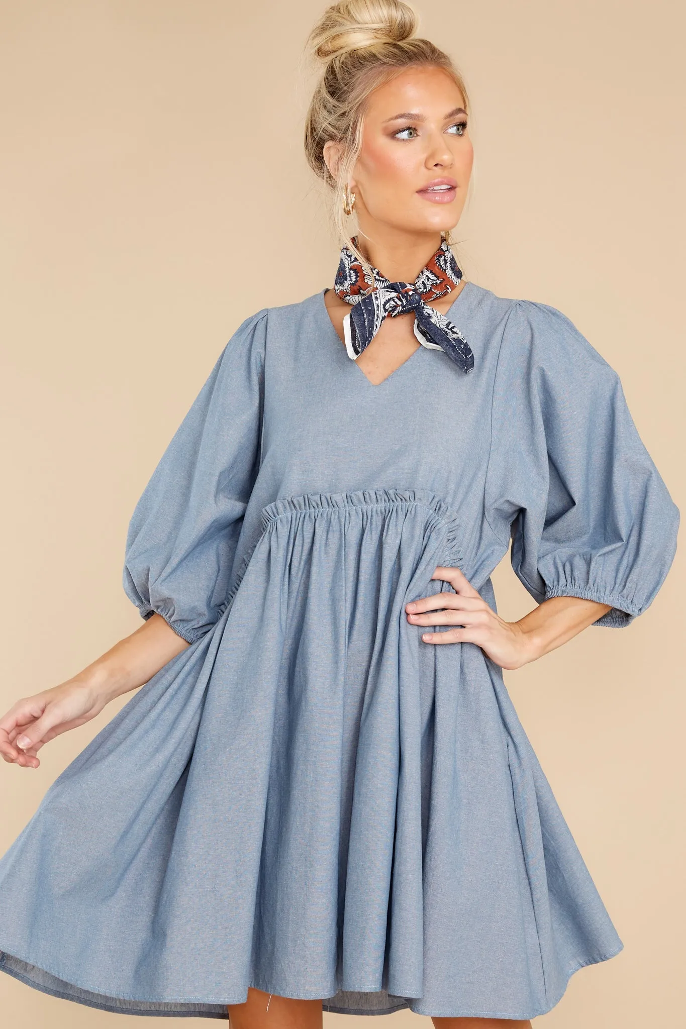 Magical Nights Light Chambray Dress