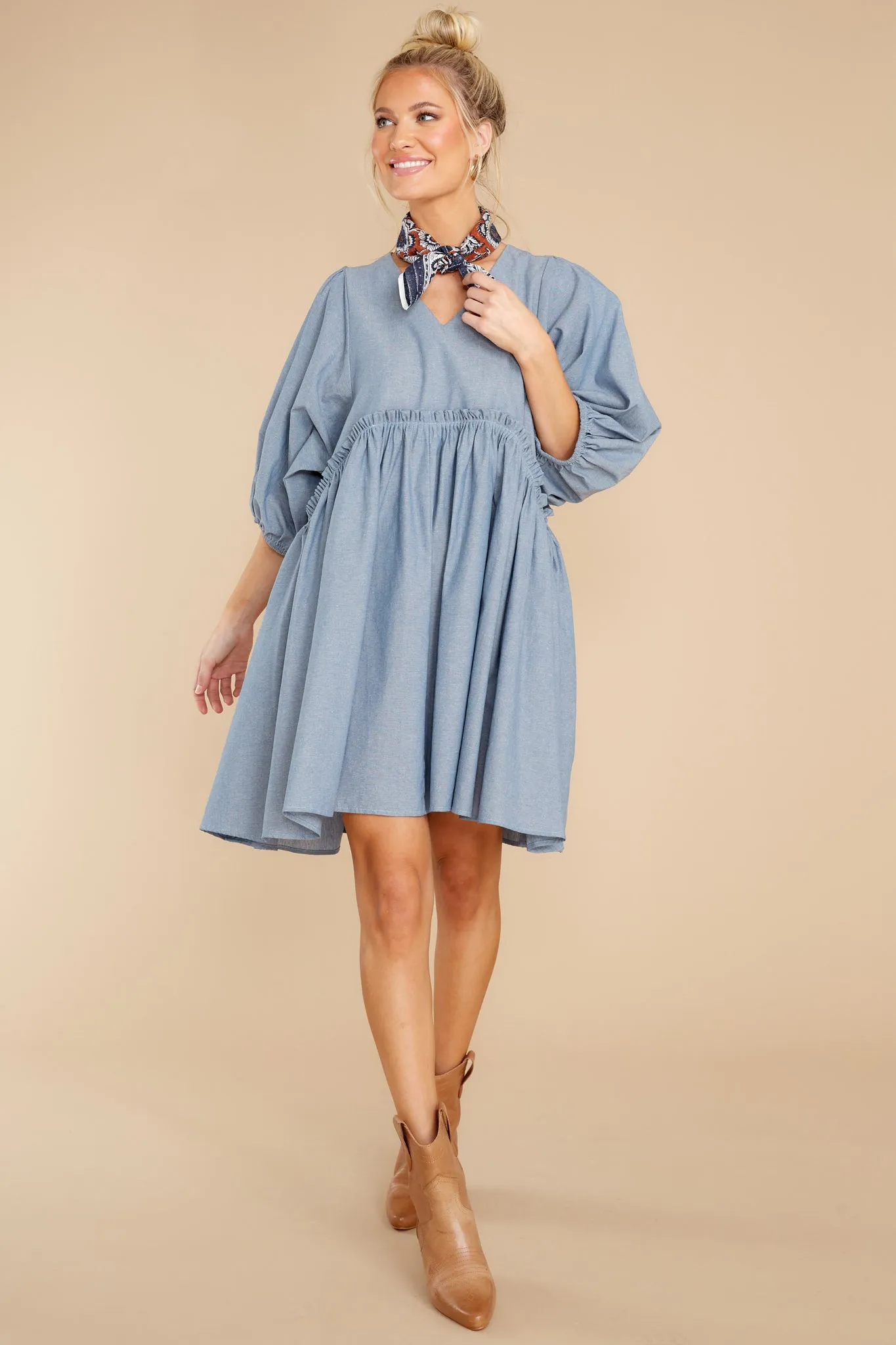 Magical Nights Light Chambray Dress