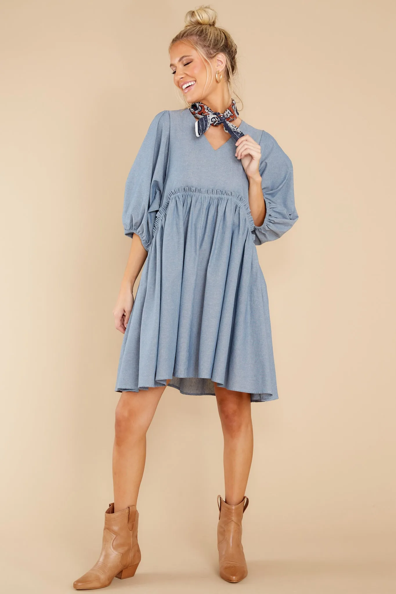 Magical Nights Light Chambray Dress