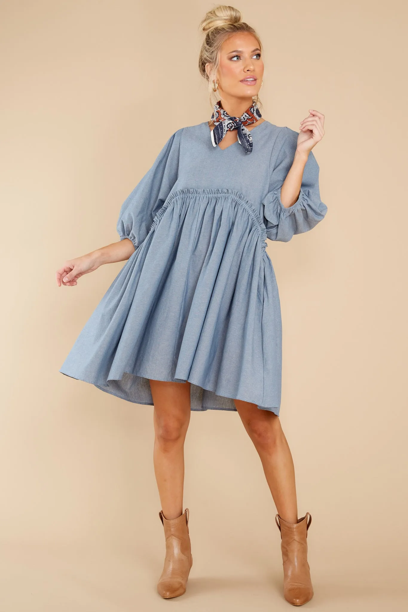 Magical Nights Light Chambray Dress