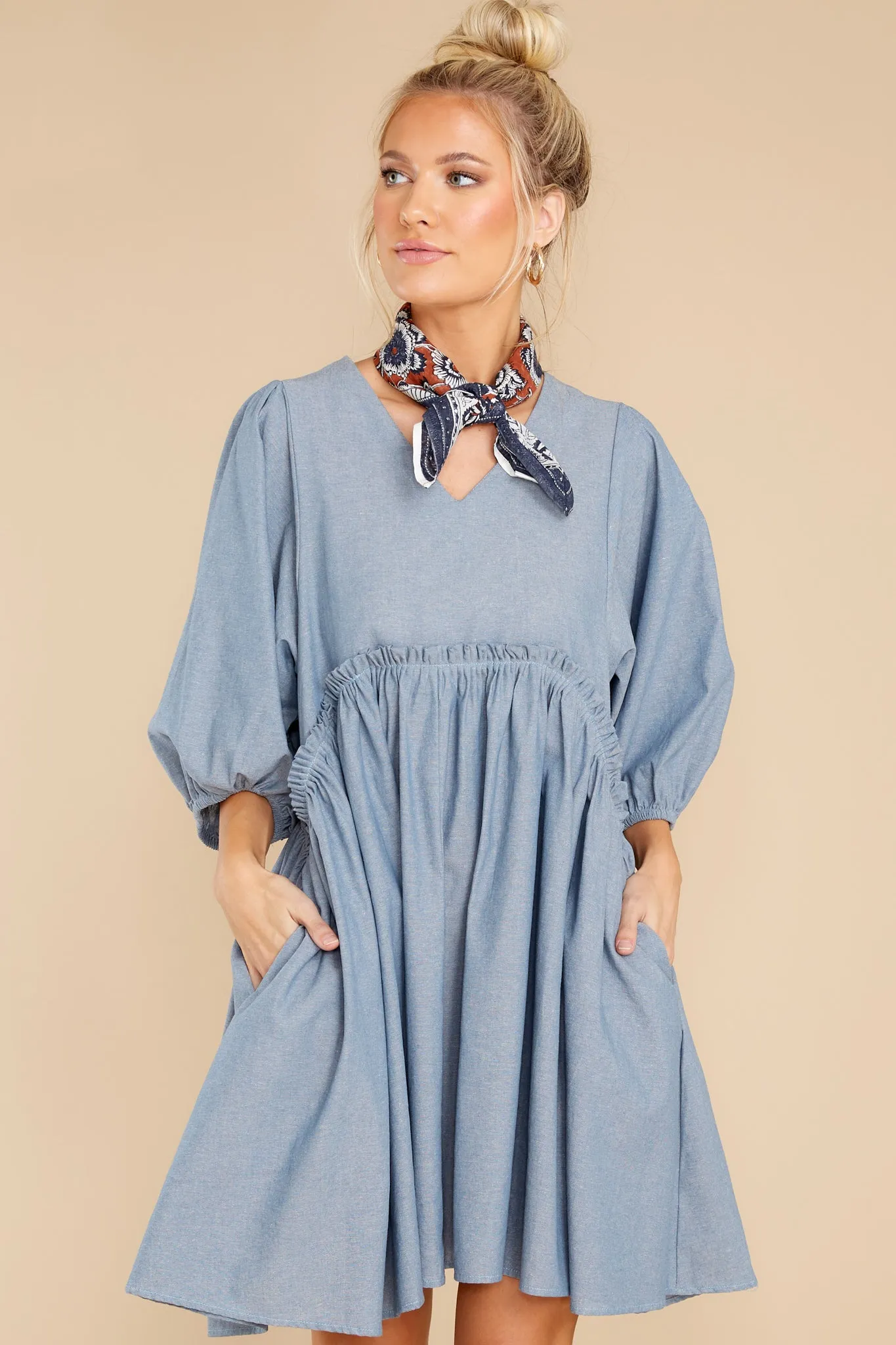 Magical Nights Light Chambray Dress