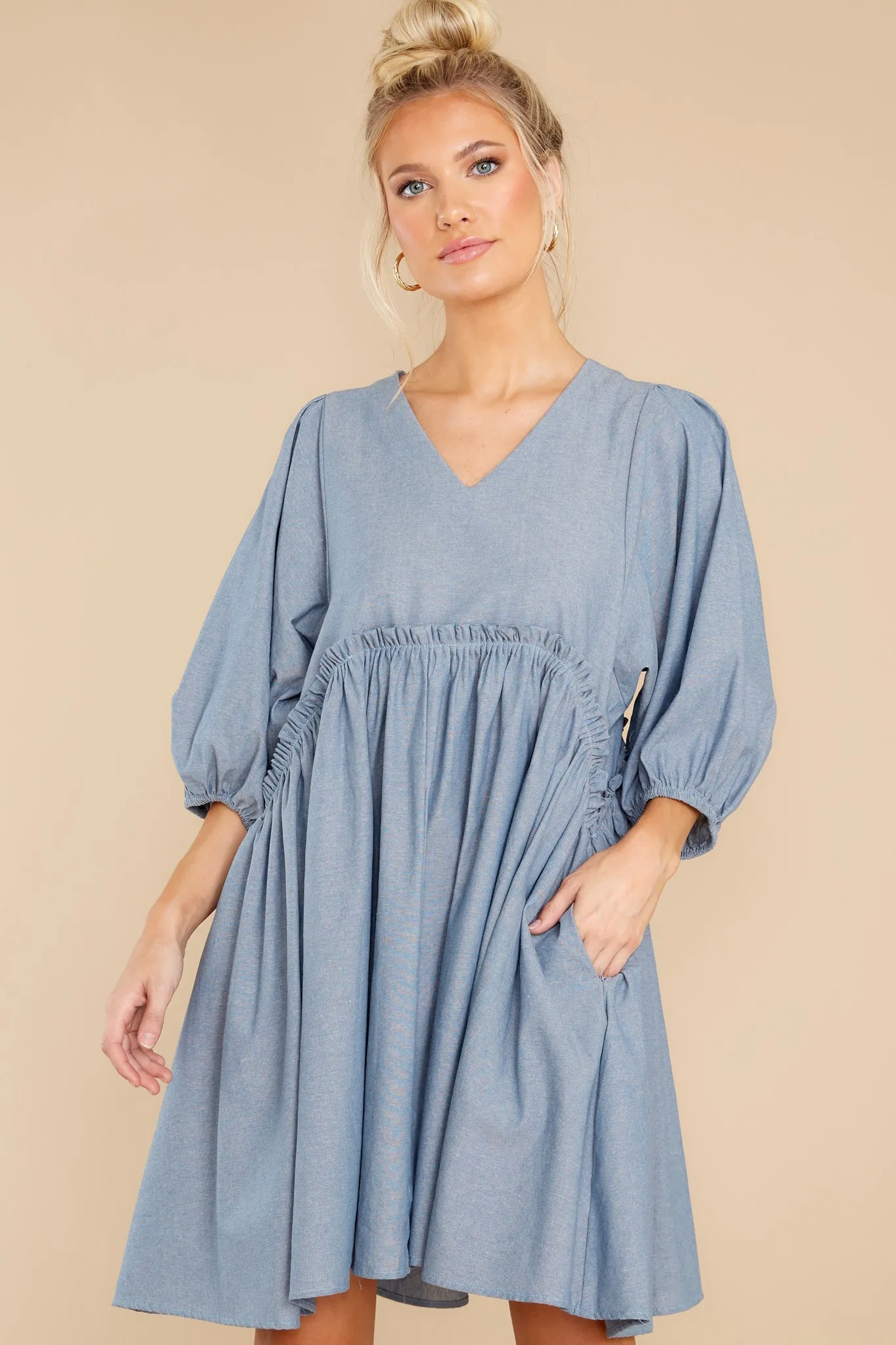 Magical Nights Light Chambray Dress