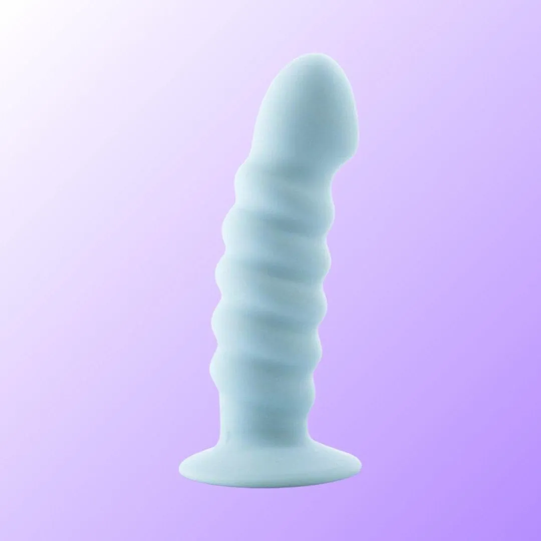 Maia 'Paris' 6" Silicone Ribbed Dong with Suction Base