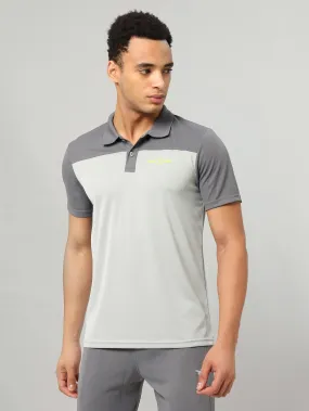 Men Colorblock Relax Fit Polo T-shirt with TECHNO COOL 