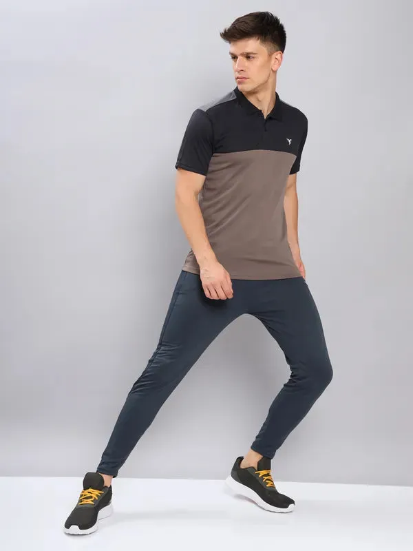 Men Colorblock Slim Fit Polo T-shirt with TECHNO COOL 