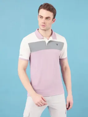 Men Colorblock Slim Fit Polo T-shirt with TECHNO COOL 