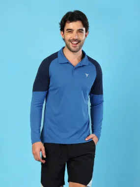 Men Colorblock Slim Fit Polo T-shirt with TECHNO COOL 