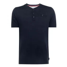 Men Sirma-Ss Henley T-Shirt - Dark-Navy