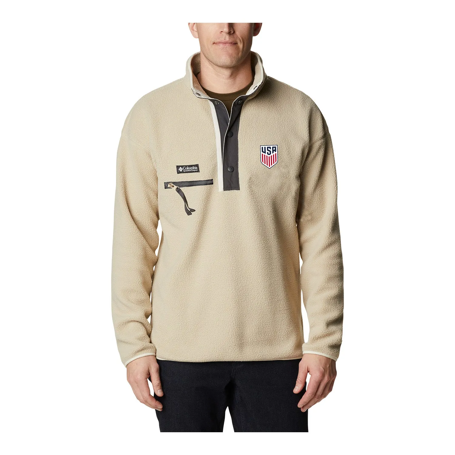 Men's Columbia USA Helvetia 1/2 Zip Snap Fleece