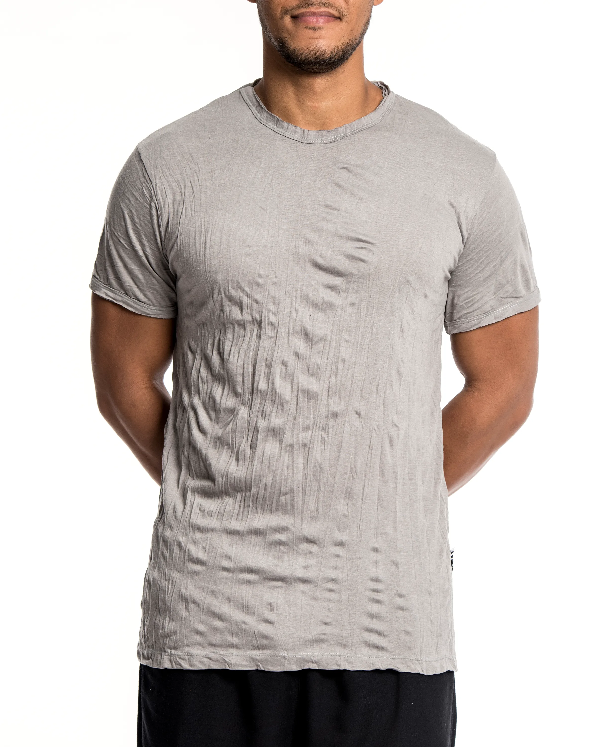 Mens Solid Color T-Shirt in Gray