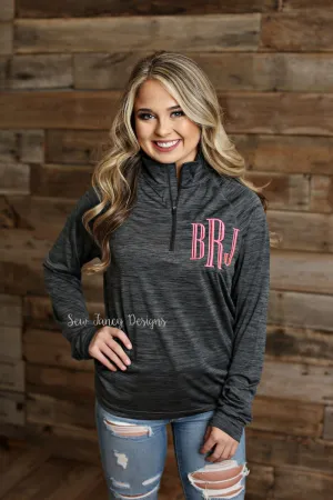 Monogrammed Performance Quarterzip Pullover