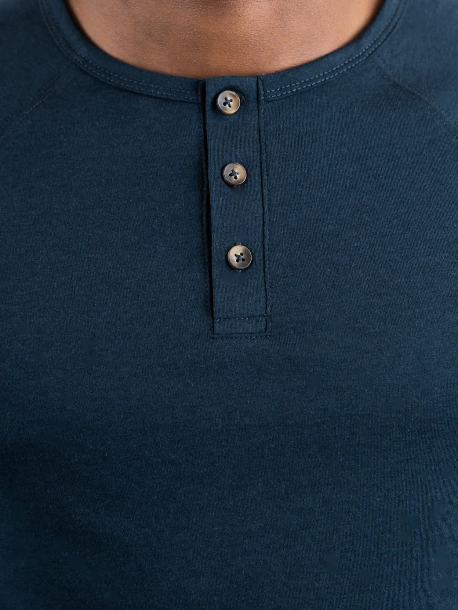 Navy Slim Fit Henley