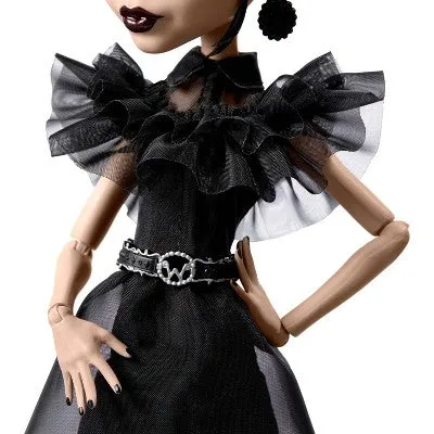 New - Monster High x Wednesday Collectible Rave'N Wednesday Doll in Black Gown