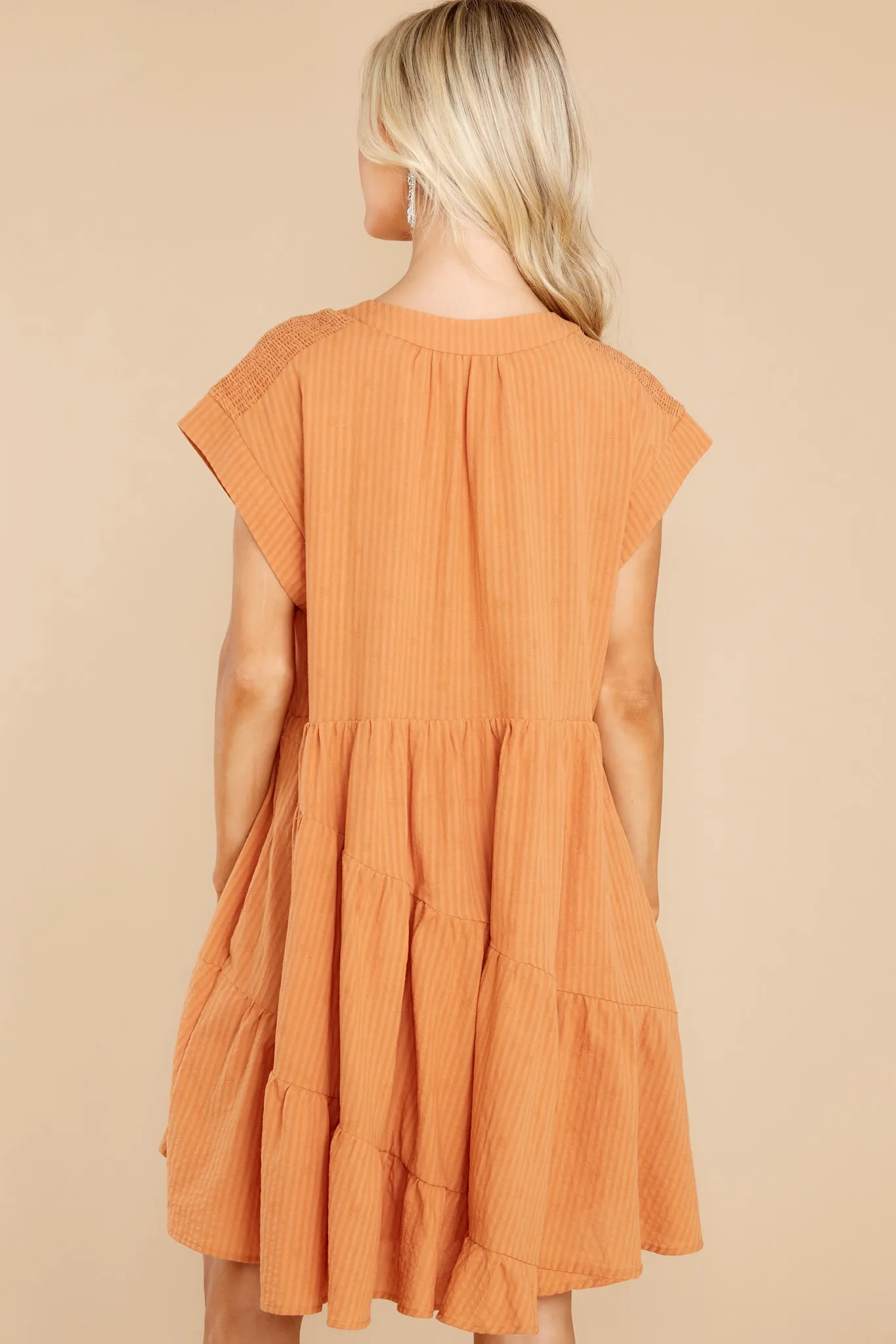 Newest Heart Golden Orange Dress