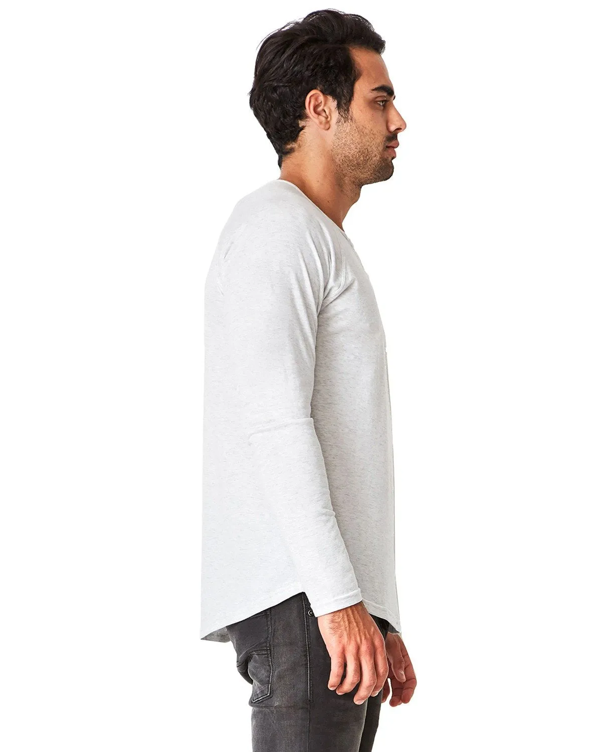 Next Level 6072 Men's Triblend Long-Sleeve Henley