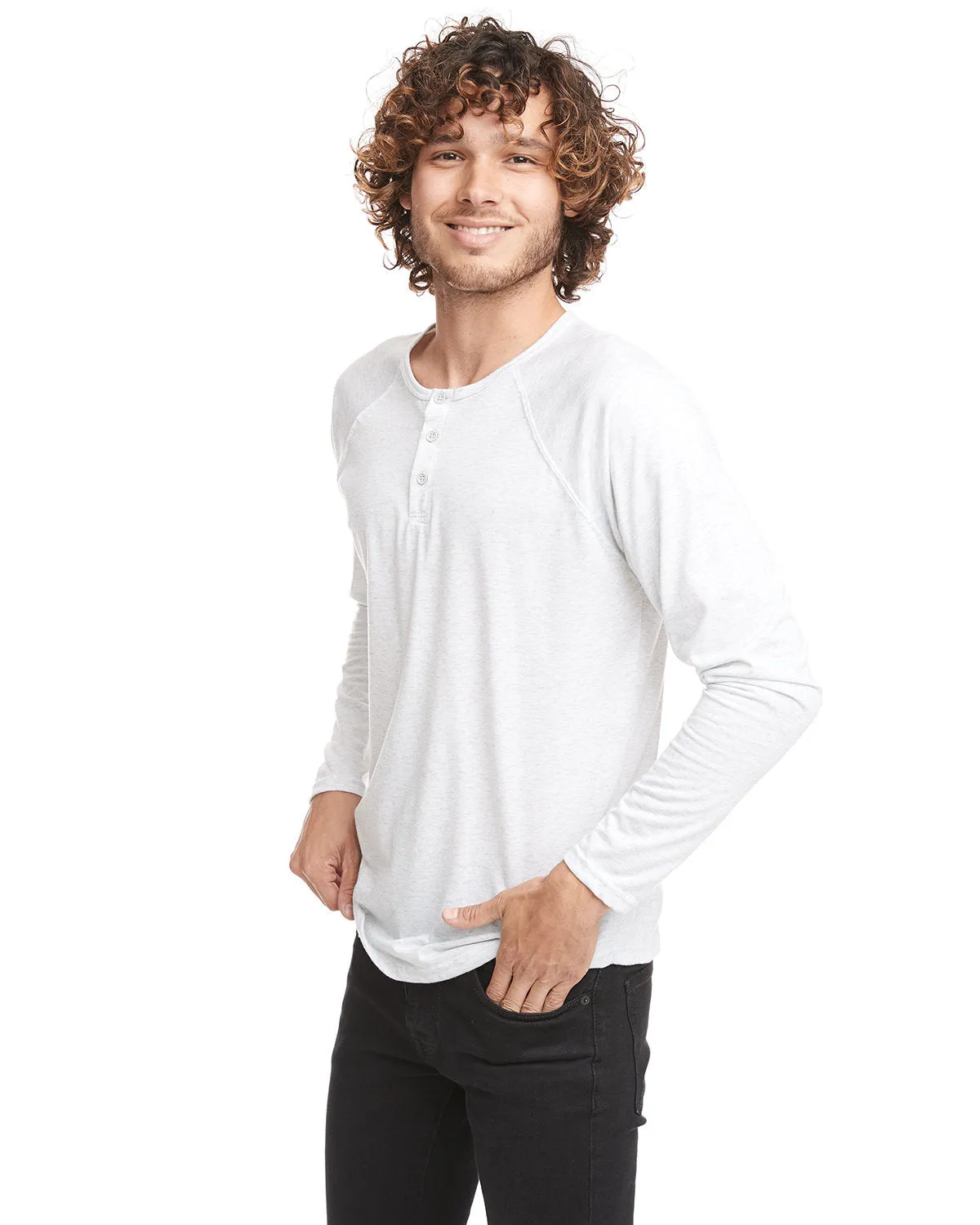 Next Level 6072 Men's Triblend Long-Sleeve Henley