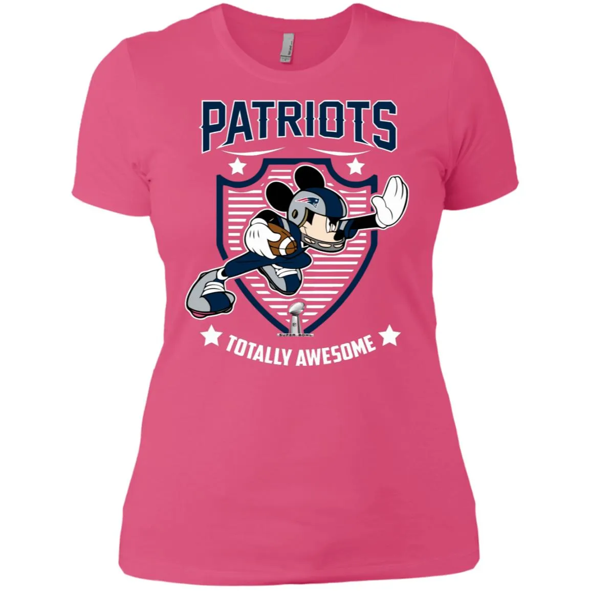 Nfl – New England Patriots Totally Awesome Mickey Mouse Super Bowl 2019 Football Women Cotton T-Shirt