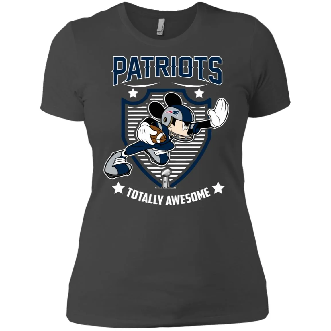 Nfl – New England Patriots Totally Awesome Mickey Mouse Super Bowl 2019 Football Women Cotton T-Shirt