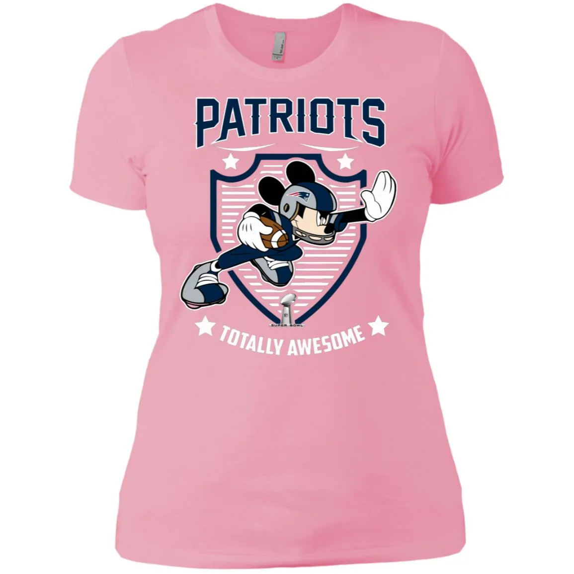 Nfl – New England Patriots Totally Awesome Mickey Mouse Super Bowl 2019 Football Women Cotton T-Shirt