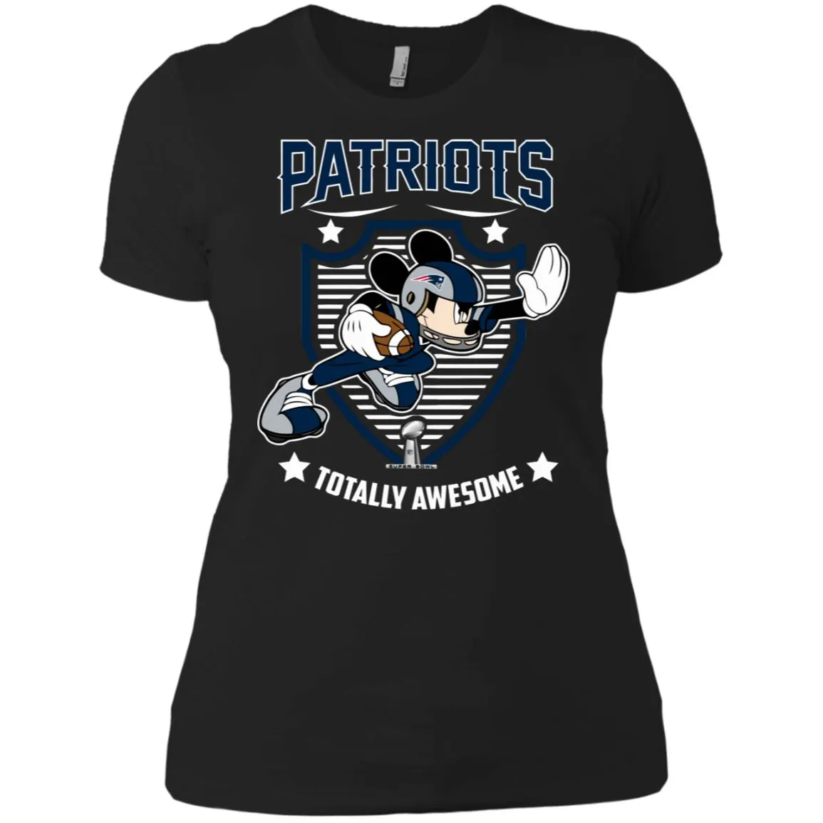 Nfl – New England Patriots Totally Awesome Mickey Mouse Super Bowl 2019 Football Women Cotton T-Shirt