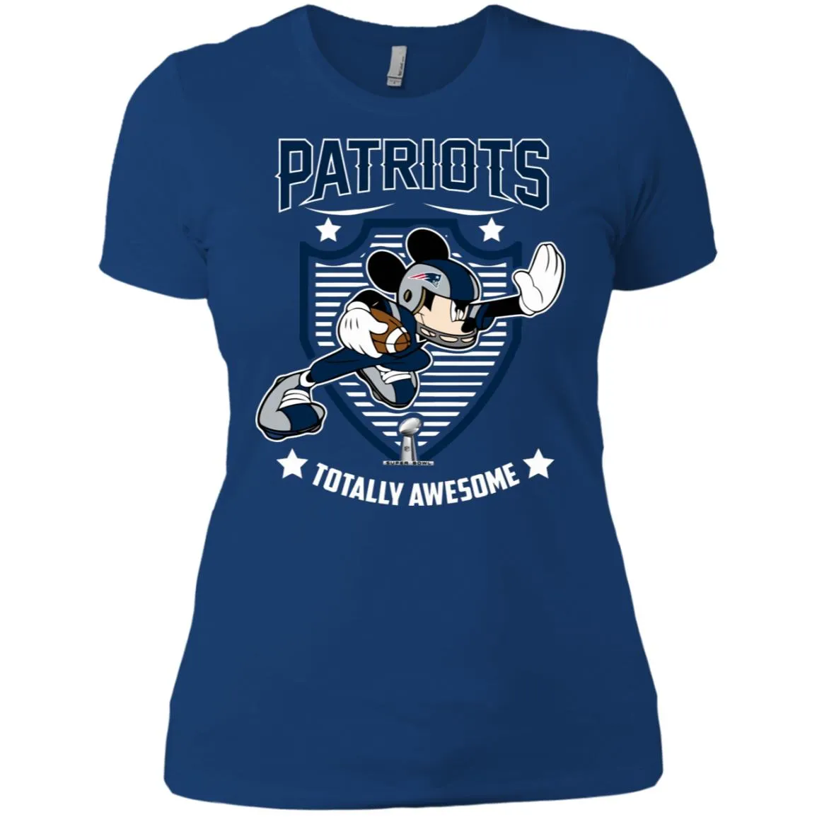 Nfl – New England Patriots Totally Awesome Mickey Mouse Super Bowl 2019 Football Women Cotton T-Shirt